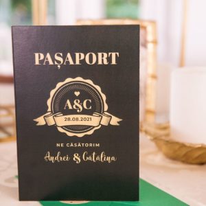 Invitație nuntă pașaport