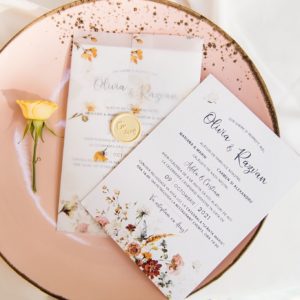 invitatie nunta flori