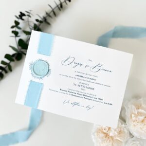 invitatie nunta blue