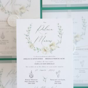 invitatie nunta cu foaie de calc